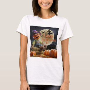 Women's Halloween Pumpkin T-Shirt - Spooky Fun