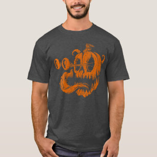 Womens Halloween scary pumpkin Horror Halloween Au T-Shirt