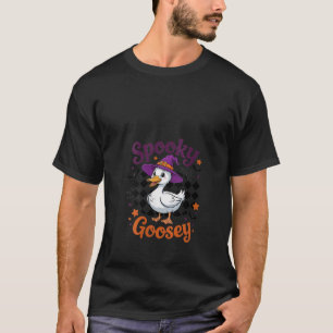 Womens Halloween Spooky Goosey Halloween Silly Goo T-Shirt
