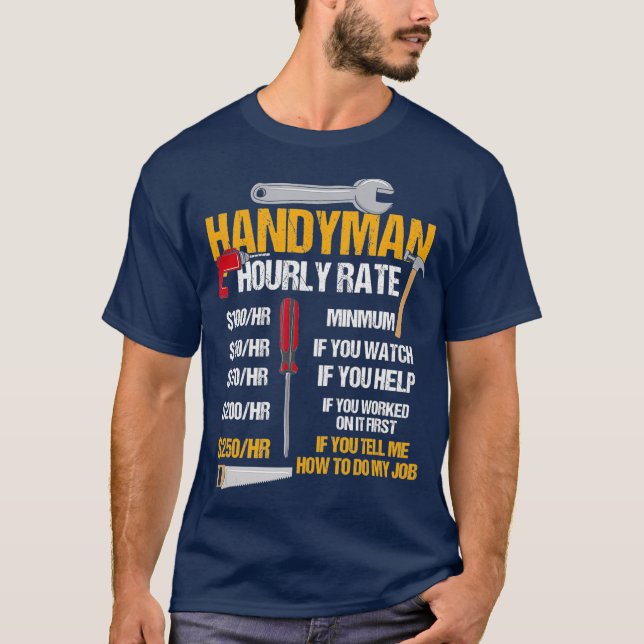 Womens Handyman Hourly Rate Handyman Clothing T-Shirt (Front)