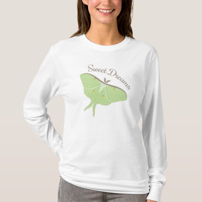 Women's  Hanes Nano Long Sleeve T-Shirt, White T-Shirt (Front)