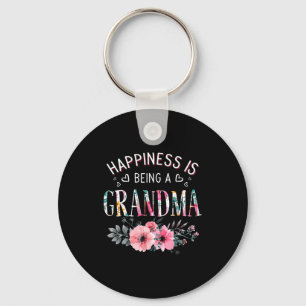 Womens happiness is being a grandma announcement key ring
