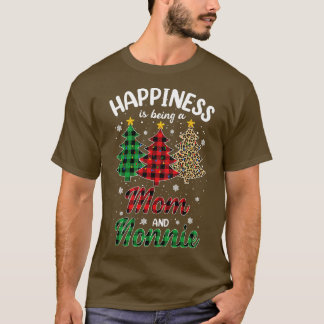 Womens Happiness is being a Mum and Nonnie Leopard T-Shirt