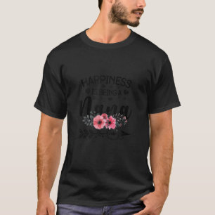 Womens Happiness is being a Nana Announcement Moth T-Shirt