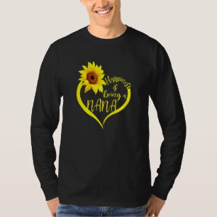 Womens Happiness Is Being A Nana Sunflower Grandm T-Shirt