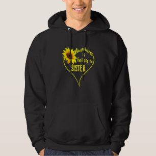 Womens Happiness Is Being A Sister Sunflower Mothe Hoodie