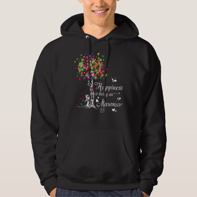 Womens Happiness Is Being An Mawmaw  Fun Mother's  Hoodie (Front)