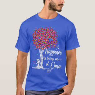 Womens Happiness Is Being An Oma Tshirt Cute Mothe