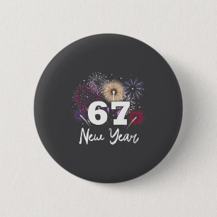 Womens Happy 2026 New Year's Eve Party 67 Meme V-n 6 Cm Round Badge