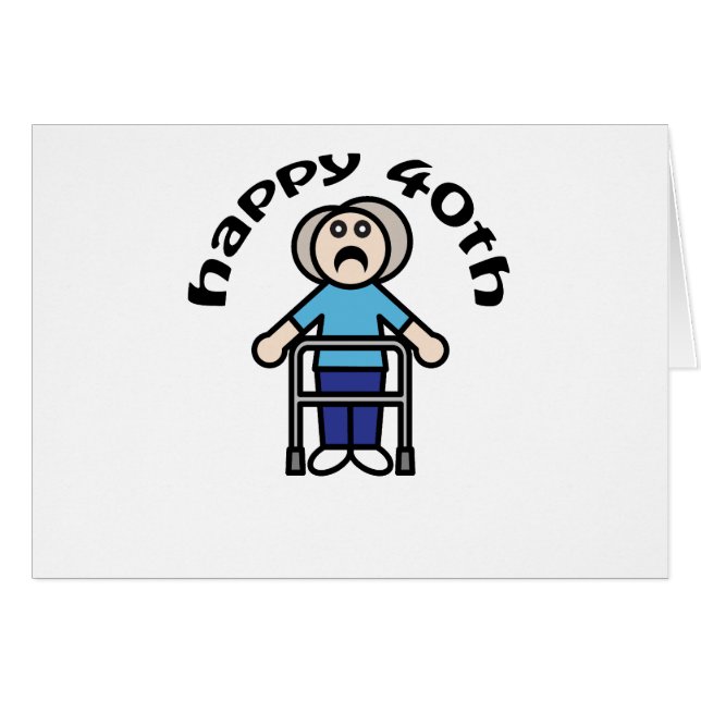 Womens "Happy 40th" (Front Horizontal)