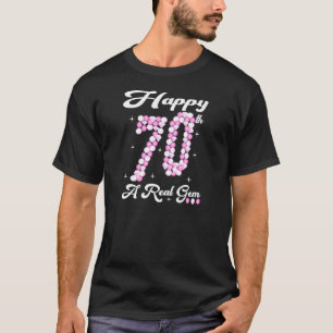 Womens Happy 70th Birthday A Real Gem 80 Year Old T-Shirt