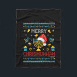 Womens Happy Chrismukkah Funny Hanukkah Christmas Fleece Blanket<br><div class="desc">This is a great gift for your family,  friends during Hanukkah holiday. They will be happy to receive this gift from you during Hanukkah holiday.</div>