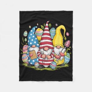 Womens Happy Easter Nurse Gnomes Nursing Scrub Doc Fleece Blanket