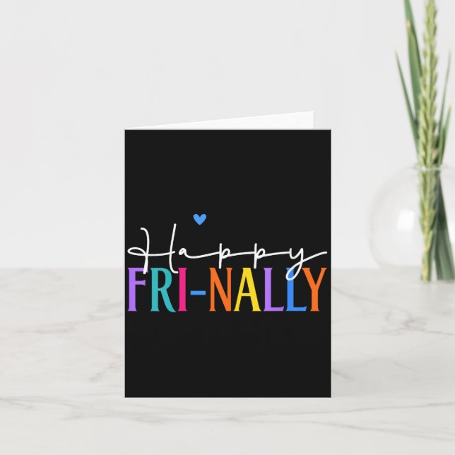 Womens Happy Fri-yay New Teacher Life Women Fri-na Card (Front)