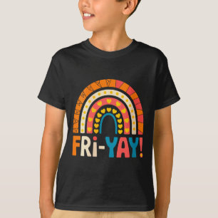 Womens Happy Friday Fri-yay Teacher School Meme V- T-Shirt