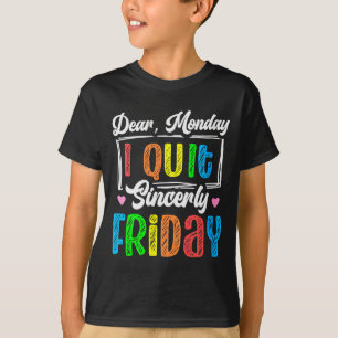 Womens Happy Friday Fri Yay Teacher School Meme V- T-Shirt