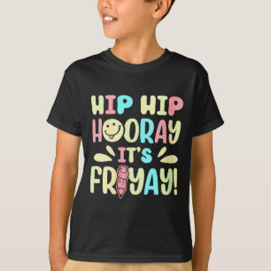 Womens Happy Friday Fri Yay Teacher School Meme V- T-Shirt