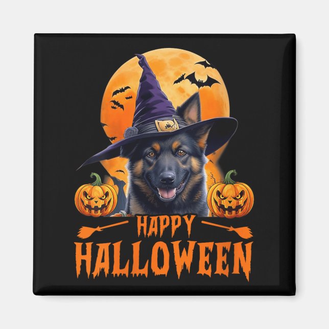 Womens Happy Halloween Dog 1 Magnet (Front)