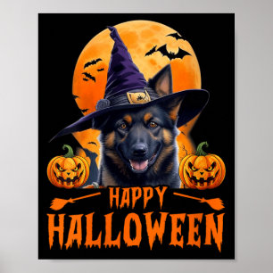 Womens Happy Halloween Dog 1 Poster