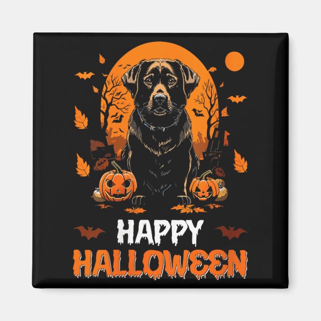 Womens Happy Halloween Dog 2 Magnet (Front)