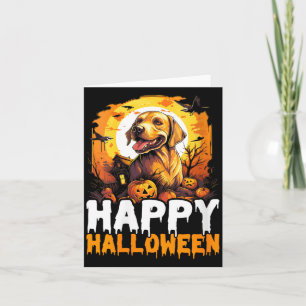 Womens Happy Halloween Dog 3 Card