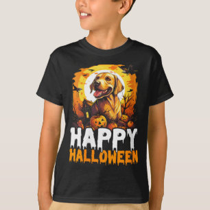 Womens Happy Halloween Dog 3 T-Shirt