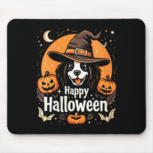 Womens Happy Halloween Dog Mouse Pad (Front)