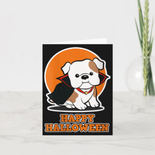 Womens Happy Halloween For Dog Lover - Vampire Dog Card