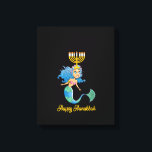 Womens Happy Hanukkah Menorah Mermaid Lover Funny Canvas Print<br><div class="desc">This is a great gift for your family,  friends during Hanukkah holiday. They will be happy to receive this gift from you during Hanukkah holiday.</div>