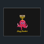 Womens Happy Hanukkah Menorah Octopus Lover Funny Postcard<br><div class="desc">This is a great gift for your family,  friends during Hanukkah holiday. They will be happy to receive this gift from you during Hanukkah holiday.</div>