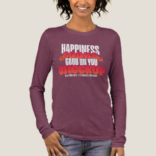 WOMEN'S HAPPY LOOK CHEER UP LONG SLEEVE TEE