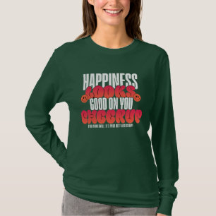 WOMEN'S HAPPY LOOK CHEER UP LONG SLEEVE TEE 