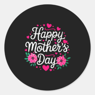 Women's happy mother's day shirt women mum grandma classic round sticker