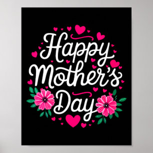 Women's happy mother's day shirt women mum grandma poster