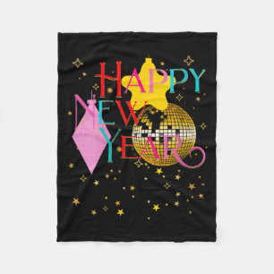 Womens Happy New Years Eve Party Supplies 2026 Mat Fleece Blanket