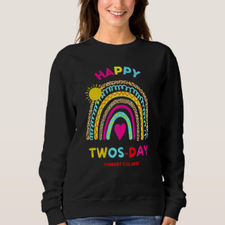 Womens Happy Twos Day Tuesday 2 22 22 February 22n Sweatshirt