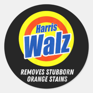 Womens Harris Waltz Removes Stubborn Orange Stains Classic Round Sticker