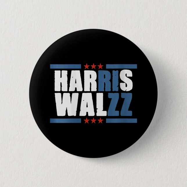 Womens Harris Wz Rizz Funny Voting Kamala Presiden 6 Cm Round Badge (Front)