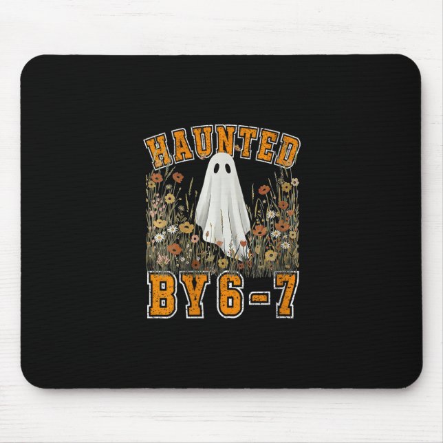 Womens Haunted 67 Six Seven Meme Funny  Mouse Pad (Front)