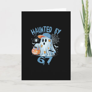 Womens Haunted 6 7 Six Seven 67 Meme Halloween Cos Card