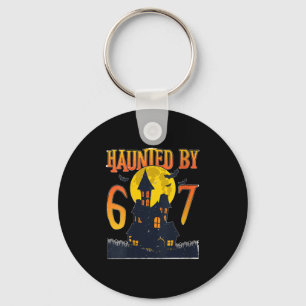 Womens Haunted By 6 7 Love Halloween Soky Six Seve Key Ring