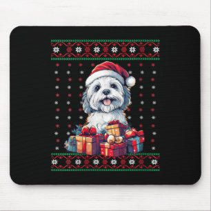 Womens Havanese Santa Hat Dog Lover Xmas Havanese Mouse Pad