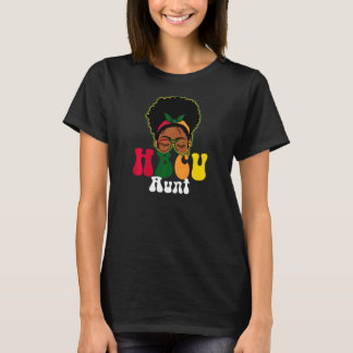 Womens Hbcu Aunt Messy Bun Black College Alumni Ap T-Shirt
