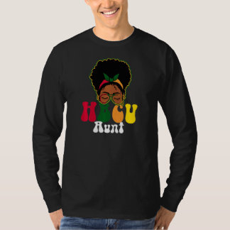 Womens Hbcu Aunt Messy Bun Black College Alumni Ap T-Shirt