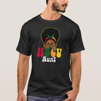 Womens Hbcu Aunt Messy Bun Black College Alumni Ap T-Shirt