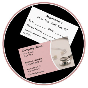 Women's Health Medical Doctor Appointment Business Card