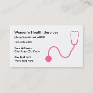 Women's Health Nurse Practitioner Medical Business Card