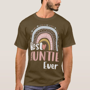 Womens Heart Boho Rainbow Best Auntie Ever Mother' T-Shirt