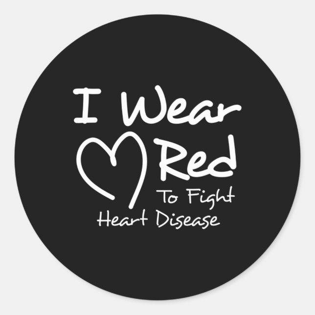 Women's Heart Disease Design  Classic Round Sticker (Front)