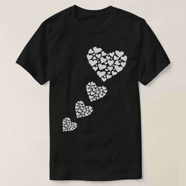 Womens Heart Hearts Valentines Day Heart Love Hear T-Shirt (Design Front)